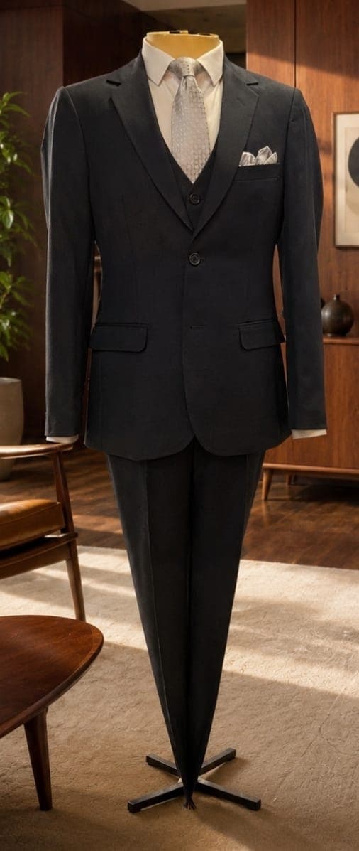 Fazzolin Charcoal Lead Grey Suit - Full Body (FB)