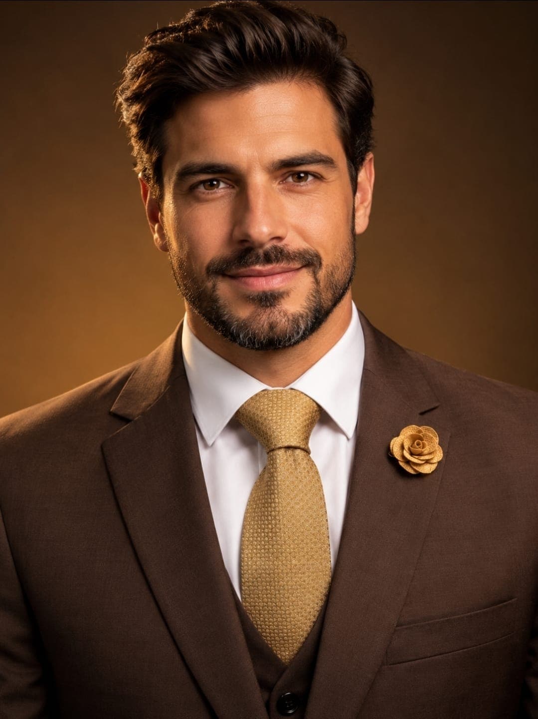 Classic Brown Suit - American Medium Shot (AS)