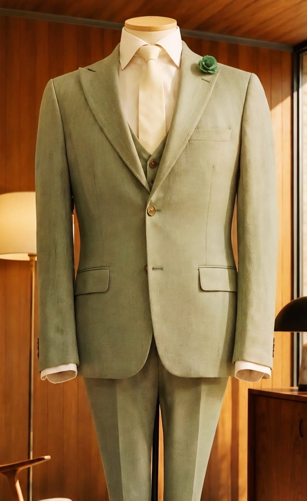 Classic Sage Green Suit - Full Body (FB)